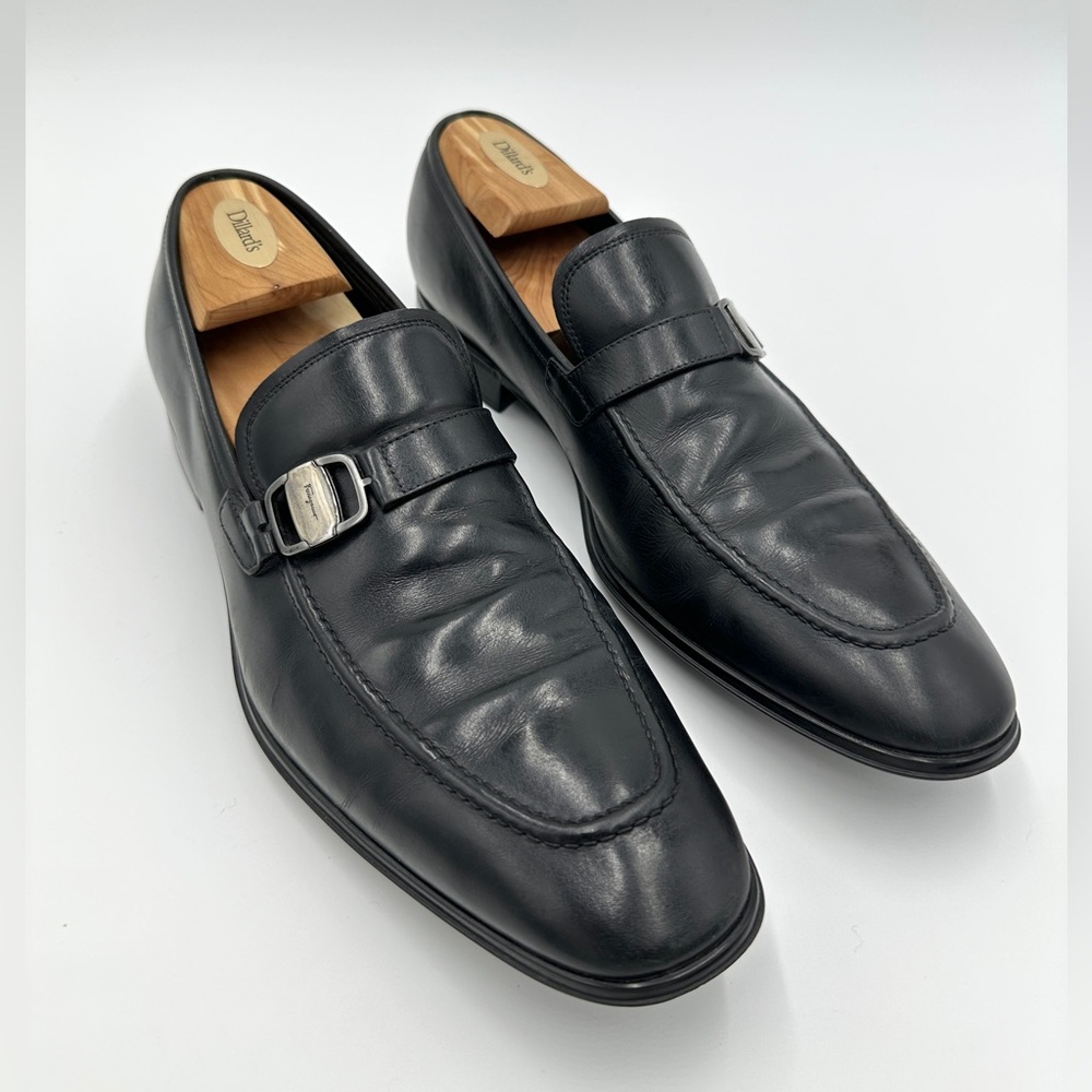 Salvatore Ferragamo Francisco Black Leather Men’s Loafer US 10.5 D